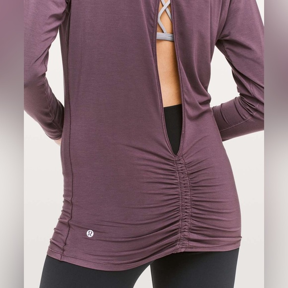 lululemon athletica Tops - Lululemon💎PRISTINE💎Modal Silk/Cupro✨Deep Stretch Open Back Top✨Arctic Plum✨6
